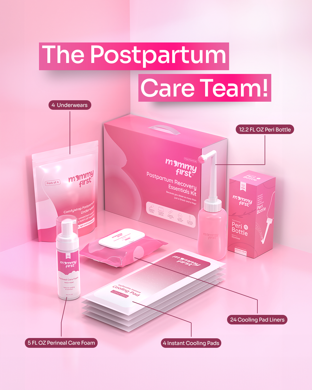 Mommy First Witch Hazel Foam + Pad Liner Combo