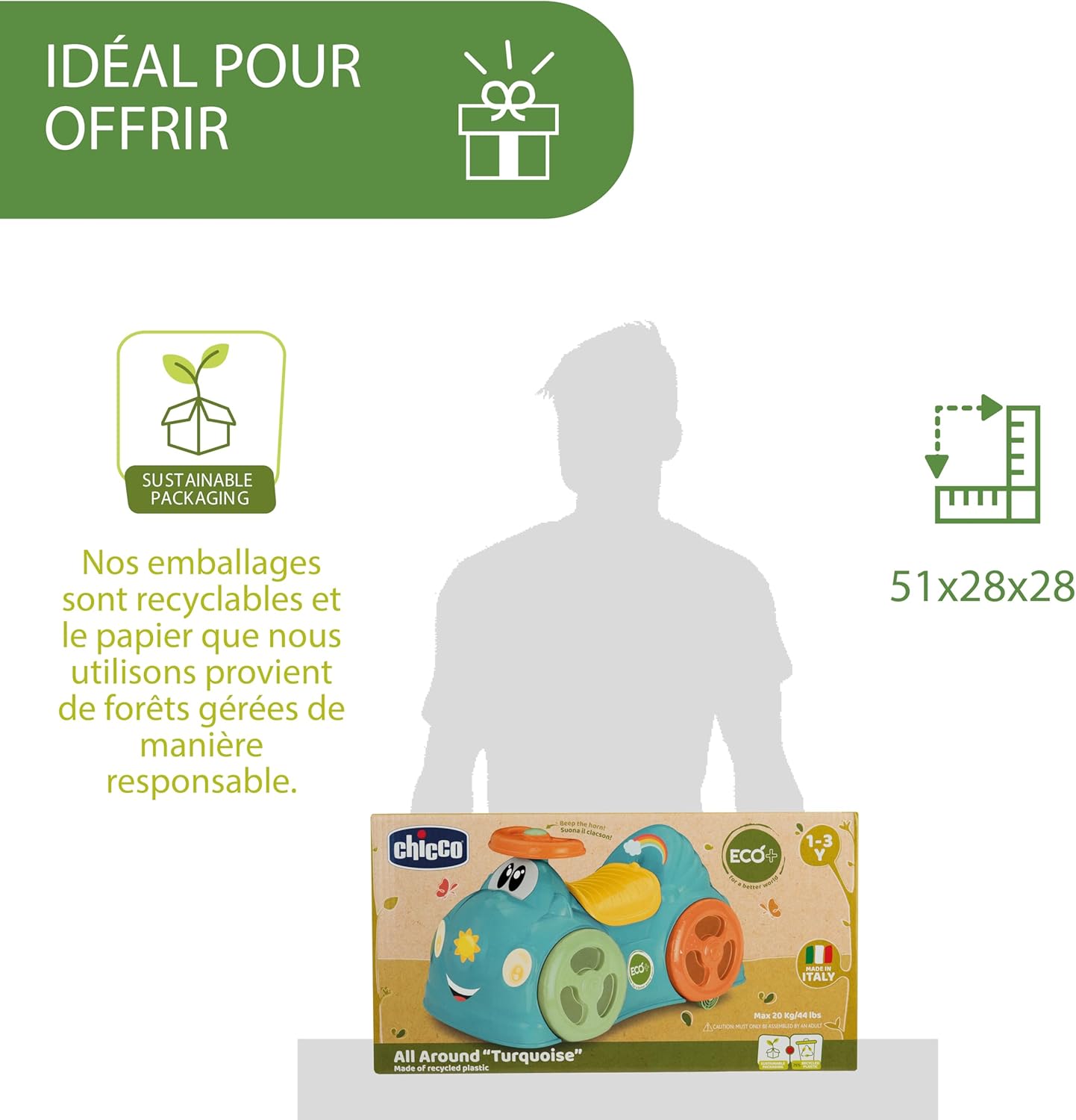 Chicco All Around Eco Ride On Turquoise