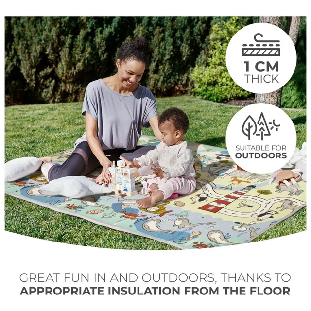 Kinderkraft Reversible Baby Play And Learn Foldable Mat