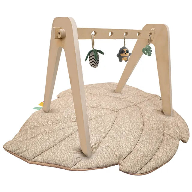 Moon Natures Nook Maple Leaf Shaped Baby Playmat Beige