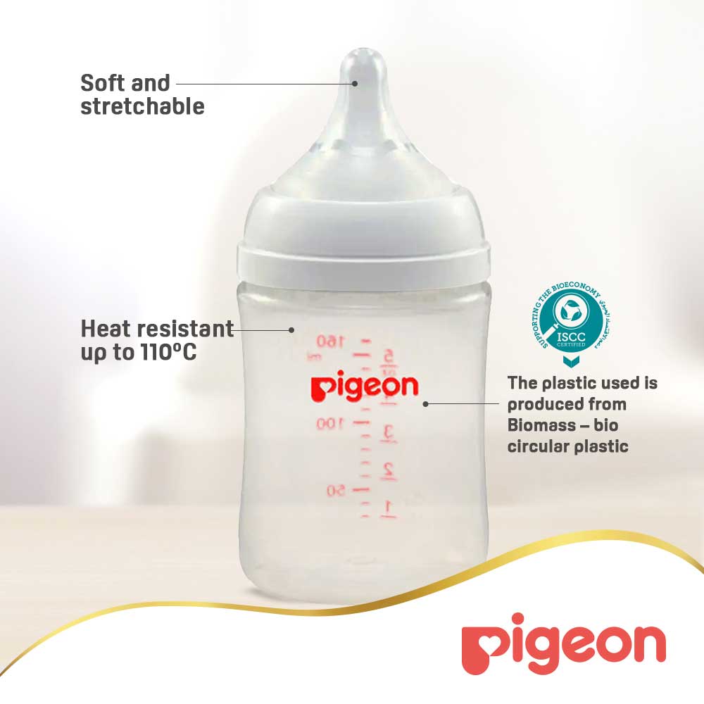 Pigeon Softouch Wide Neck Nursing Bottle Plastic 160 ml