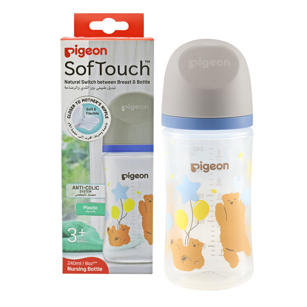 Pigeon Softouch Wide Neck Feeding Bottle Bear Design 240 ml