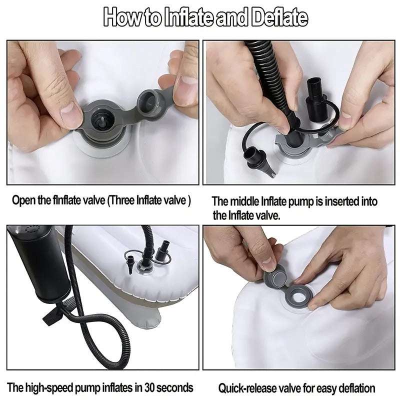 Inflatable Flight or Car Travel Mattress For Kids