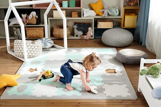 Kinderkraft Puzzle Luno Shapes Mat 30pcs Mint